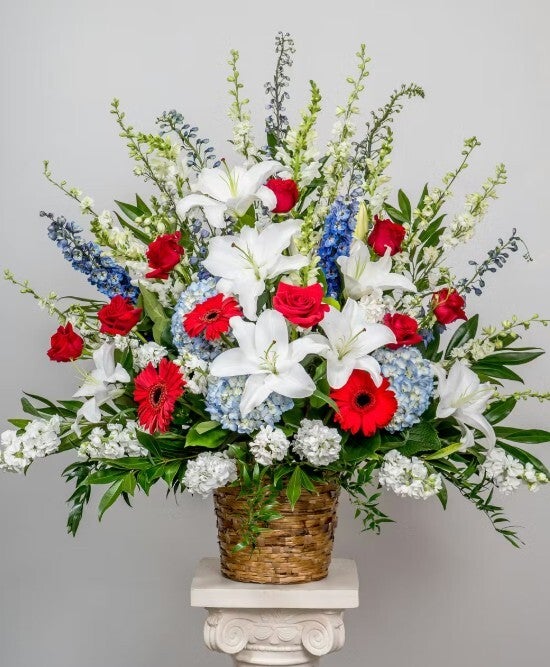 Patriotic Honor Sympathy Basket