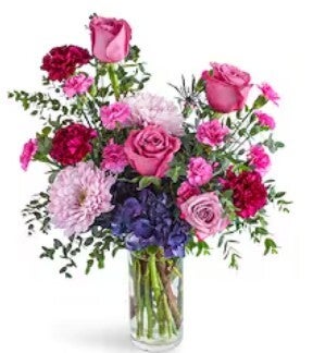 Pink Serenity Rose Vase