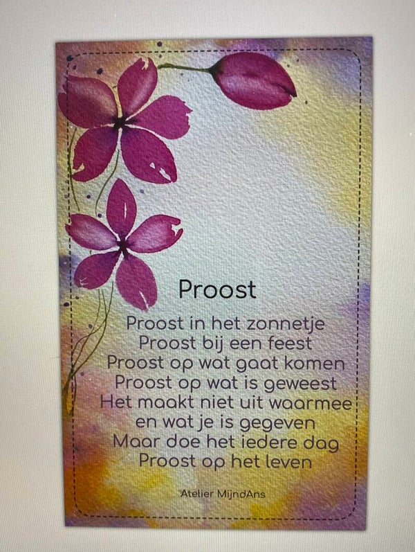 Flesetiketten 'Proost'