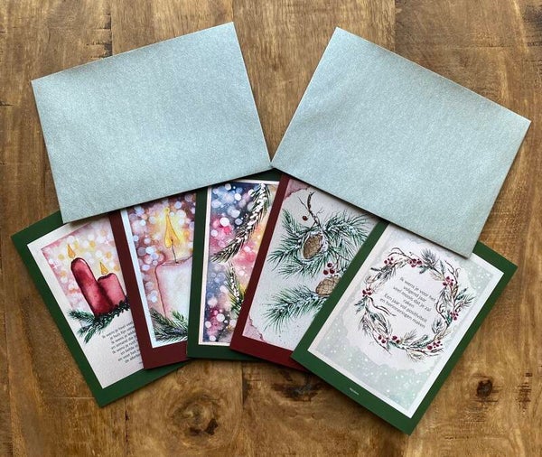 Gevouwen kerstkaarten