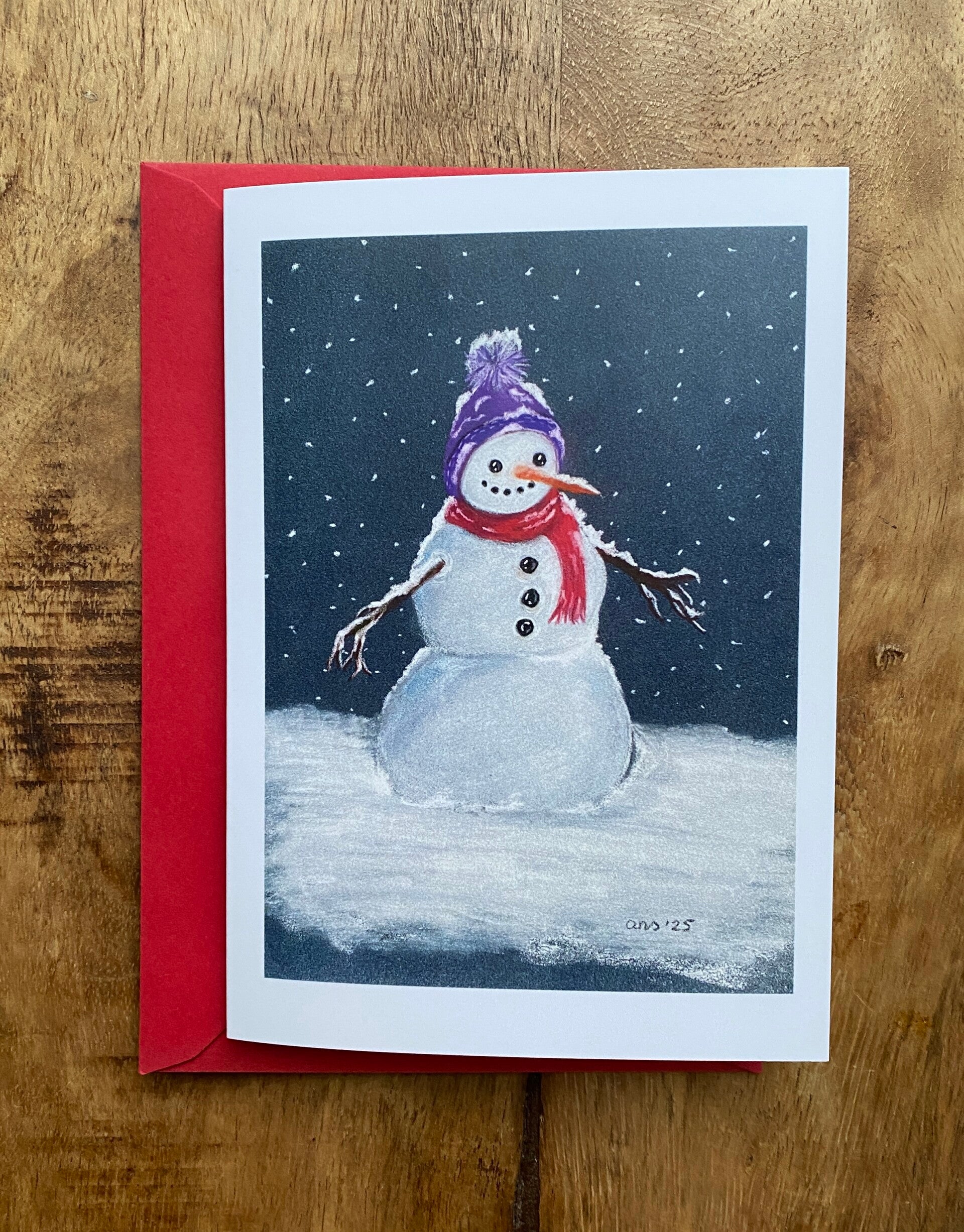 Winterkaart 'sneeuwpop'