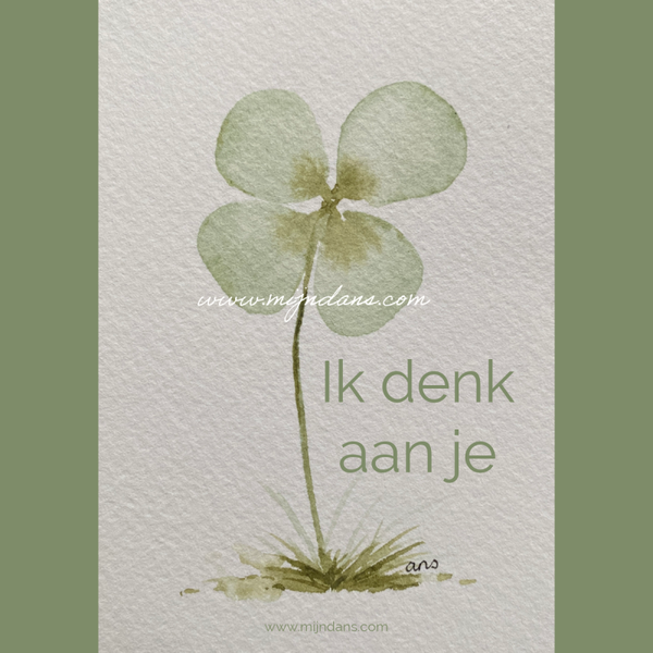 Digitale wenskaart 'ik denk aan je'