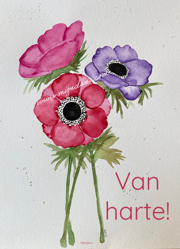 Digitale wenskaart 'van harte'