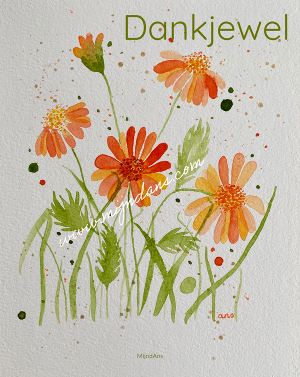 Digitale wenskaart 'dankjewel'