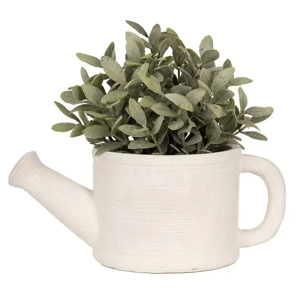 Clayre & Eef Bloempot Gieter 27x15x11 cm Grijs Steen