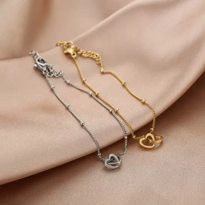 Armband Dubbel Hartje