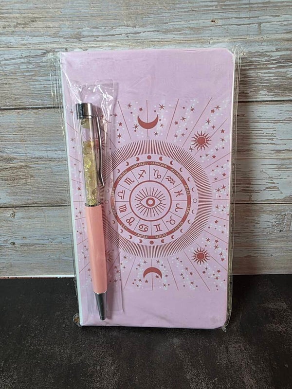 Grimoire Notitieboek met Citrien Pen - Astrologisch Design