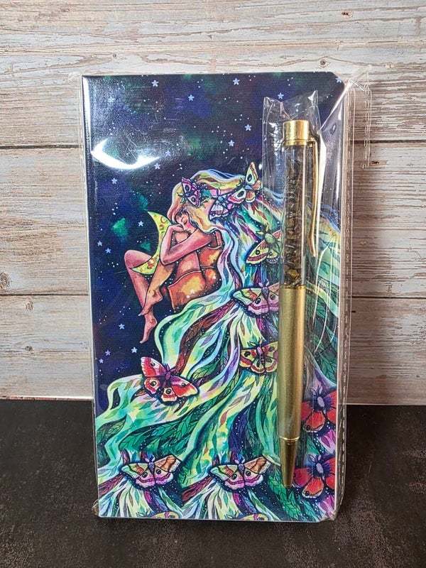 Grimoire Notitieboek met Tijgeroog Pen – Maanfee