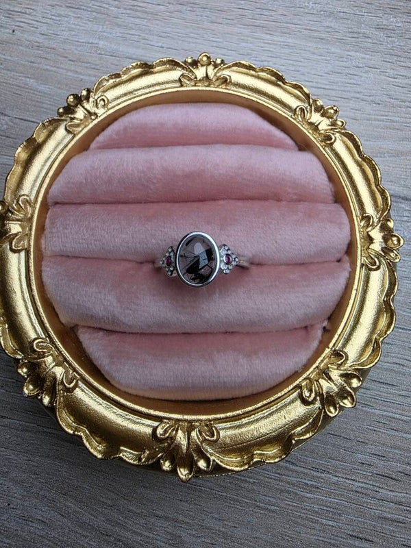 Ring – Toermalijnkwarts | Verstelbaar | Nikkelvrij Staal