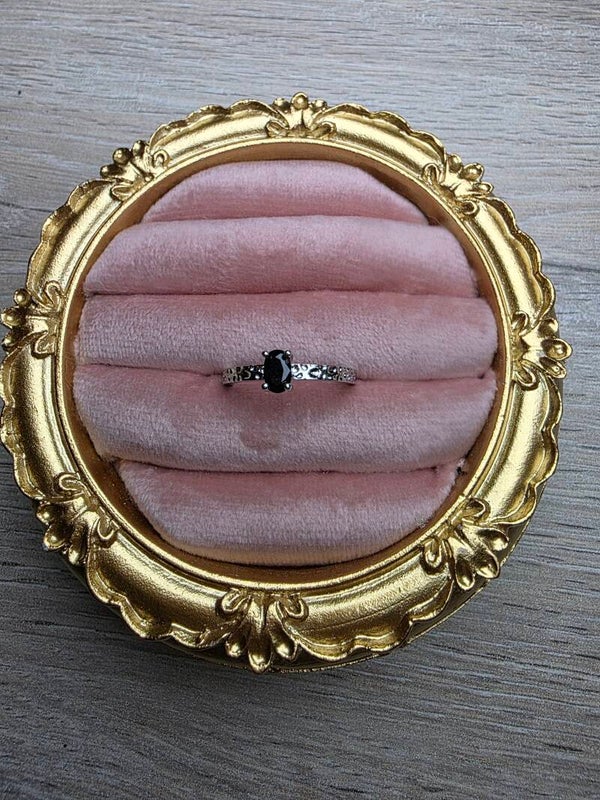Ring – Obsidiaan | Verstelbaar | Nikkelvrij Staal