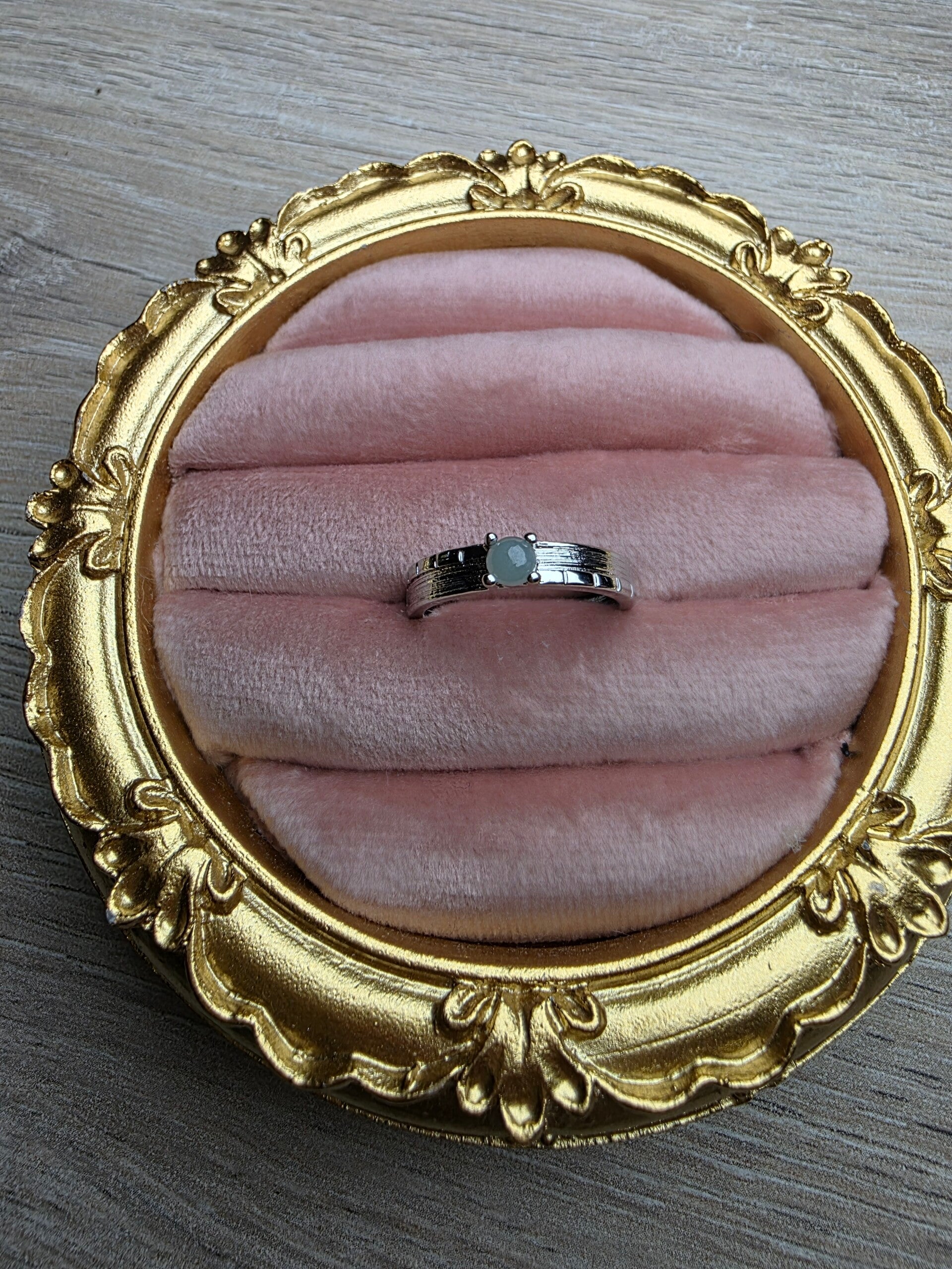 Ring – Amazoniet | Verstelbaar | Nikkelvrij Staal