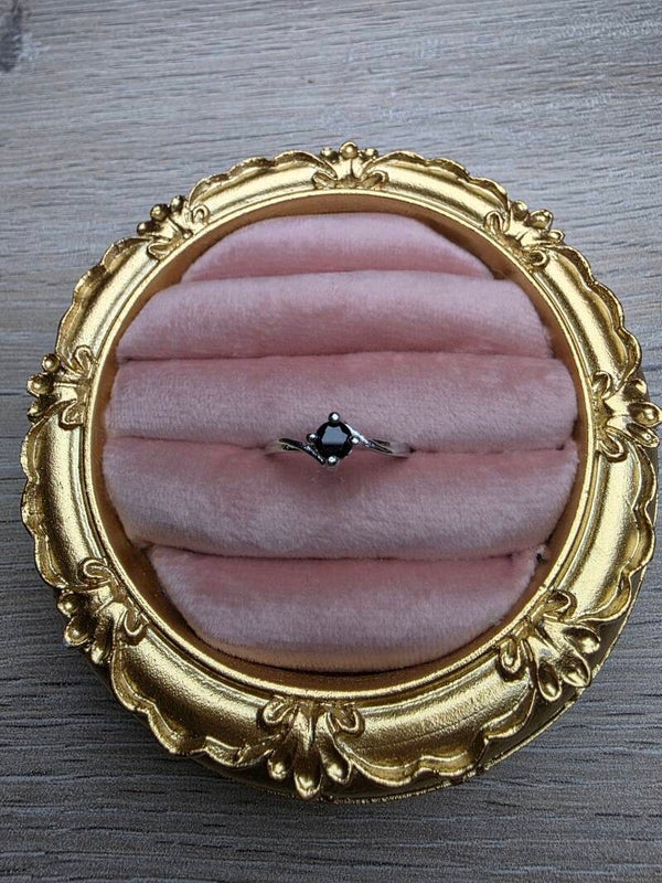Ring – Obsidiaan | Verstelbaar | Nikkelvrij Staal