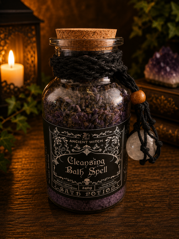 Badzout- Cleansing Bath Spell met ketting en Bergkristal