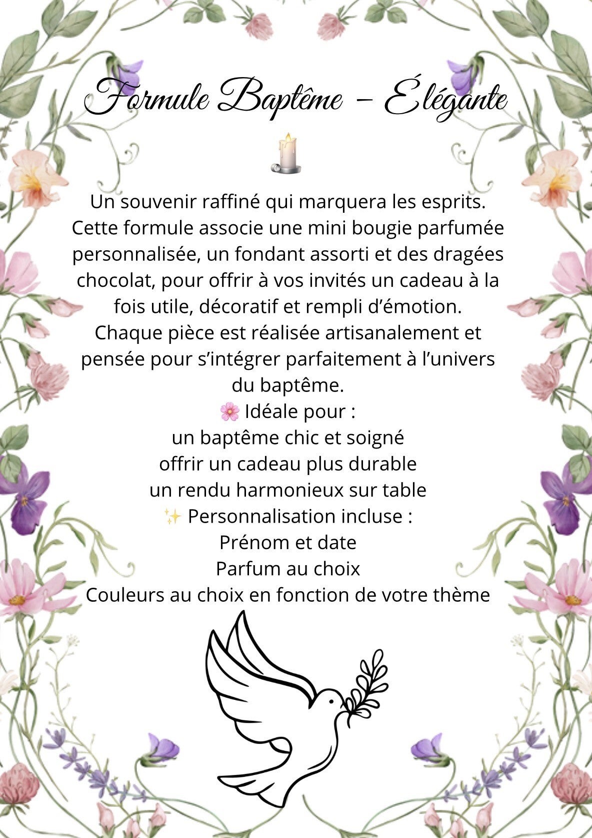 Formule Baptême - Elégante