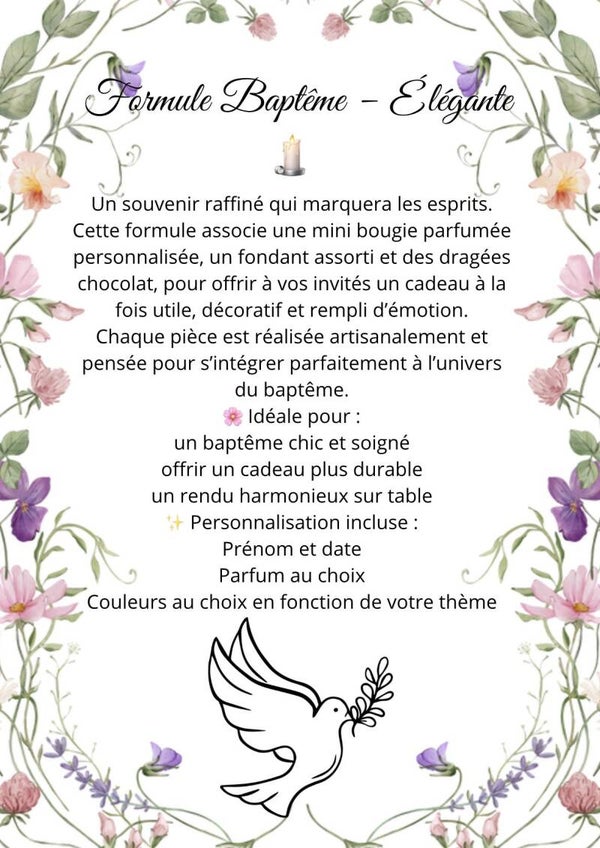 Formule Baptême - Elégante
