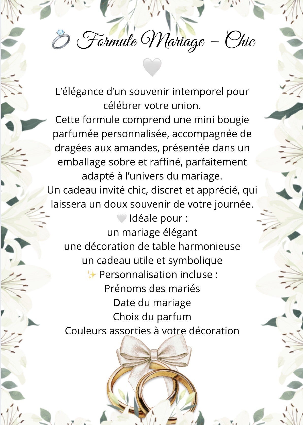 Formule Mariage - Chic