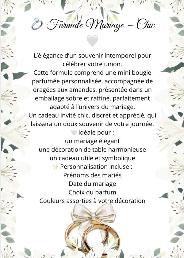Formule Mariage - Chic