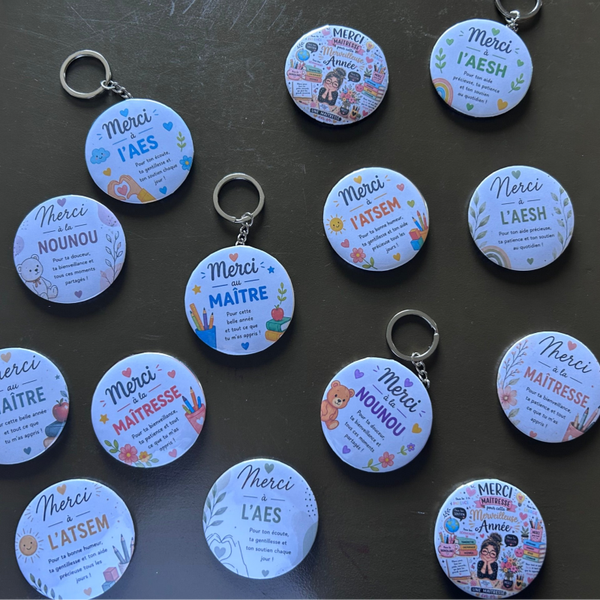 Magnets, Badges, Porte-clés & Miroirs personnalisés
