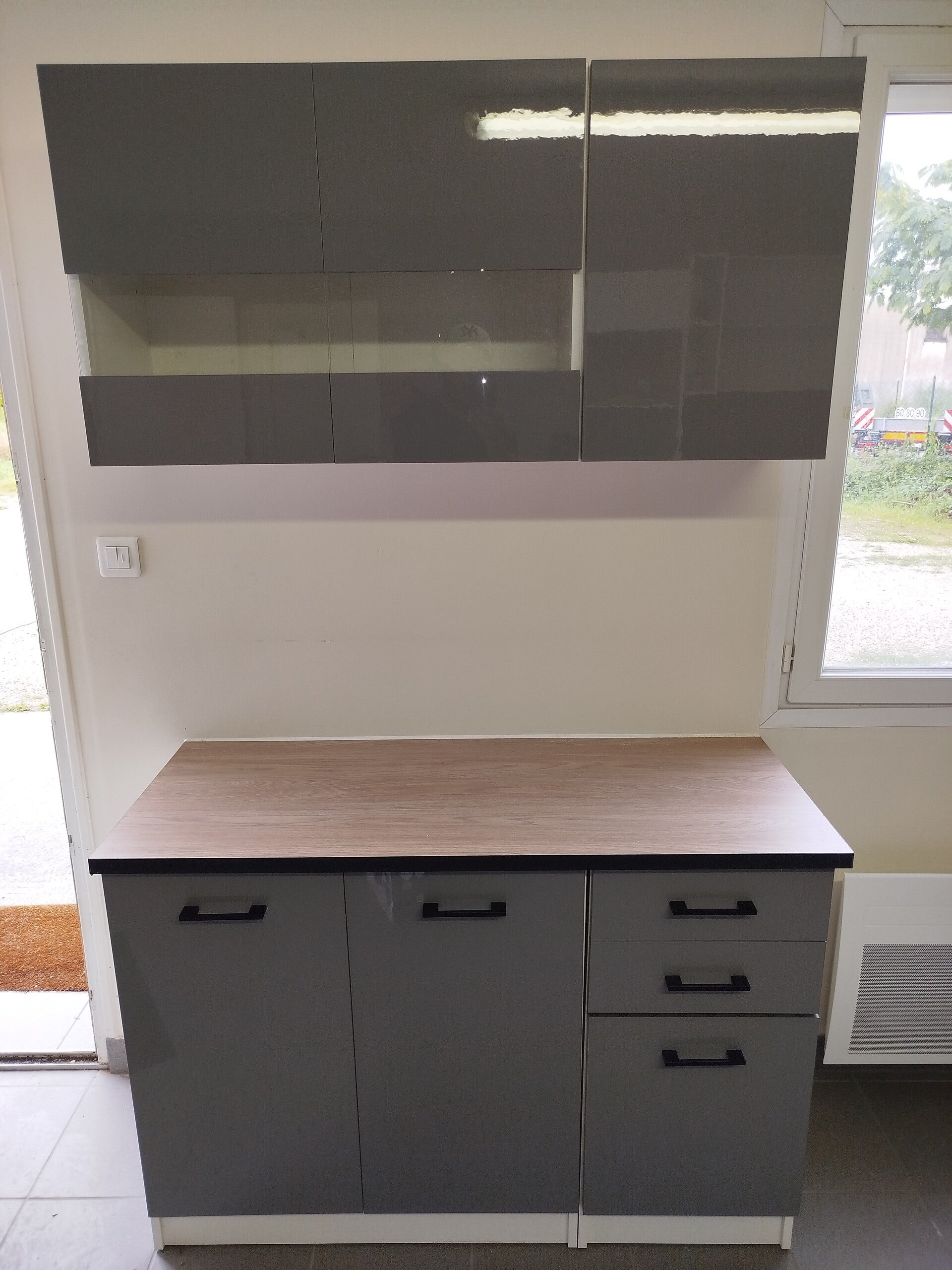 cuisine gris laquée