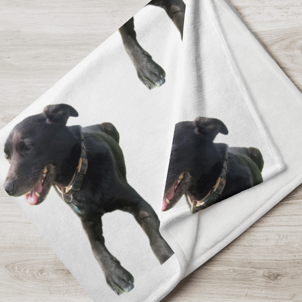 30" x 40" Personalized Pet Portrait Throw Blanket – Custom Dog Picture, Cozy Silk-Touch Blanket, Perfect Pet Lover Gift