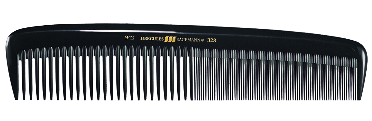 Braamvrije kammen uit één stuk gezaagd, hoge kwaliteit in eboniet (gevulkaniseerd rubber)