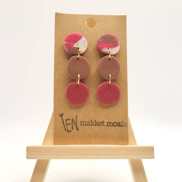 Oorbellen (rood/oranje)