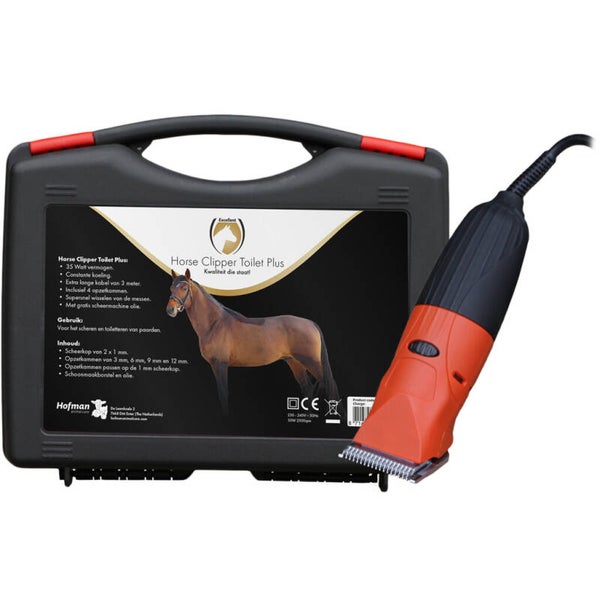 Horse Clipper Toilet Plus   De professionele tondeuse die super in de hand ligt.