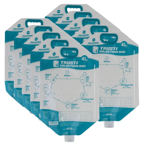 Antahi Trusti Colostrum Bag 10 stuks Trusti Colostrum Bag, handig en duurzaam voor het voeren van biest bij kalveren.