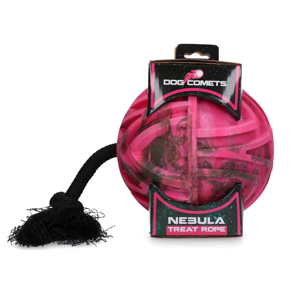 Dog Comets Nebula Treat Rope Maak van elke speelsessie een belonend avontuur met de Dog Comets Nebula Treat Rope. Deze slimme combinatie van een stuiterende bal en stevig touw zorgt voor extra actie en interactie.