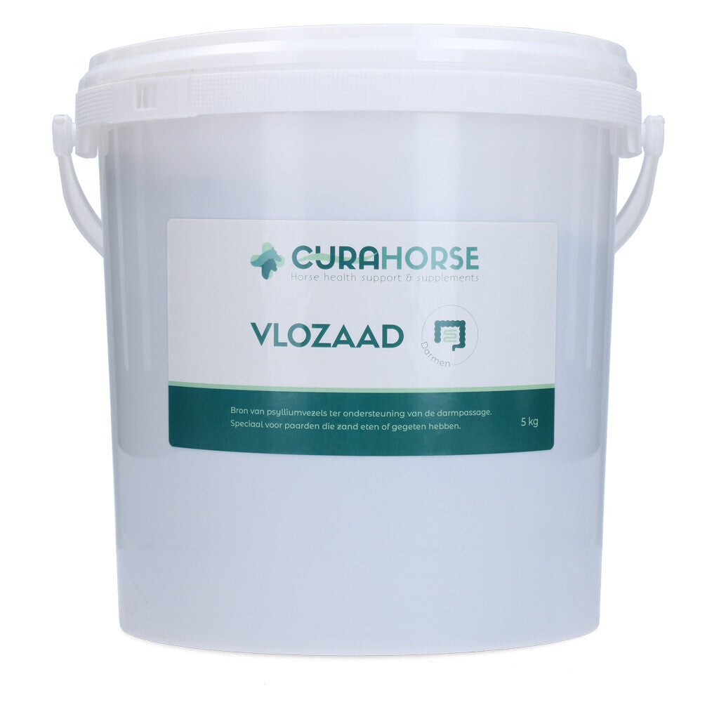 CuraHorse Vlozaad (Psylliumzaad) 5 kg Speciaal voor paarden die zand eten of gegeten hebben.