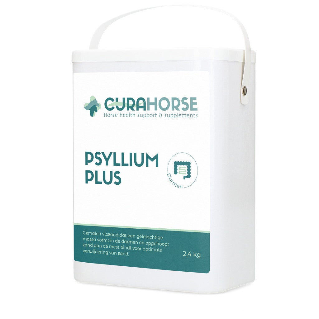 CuraHorse Psyllium Plus 2,4 kg Voor optimale verwijdering van zand en ter ondersteuning van de darmwerking.