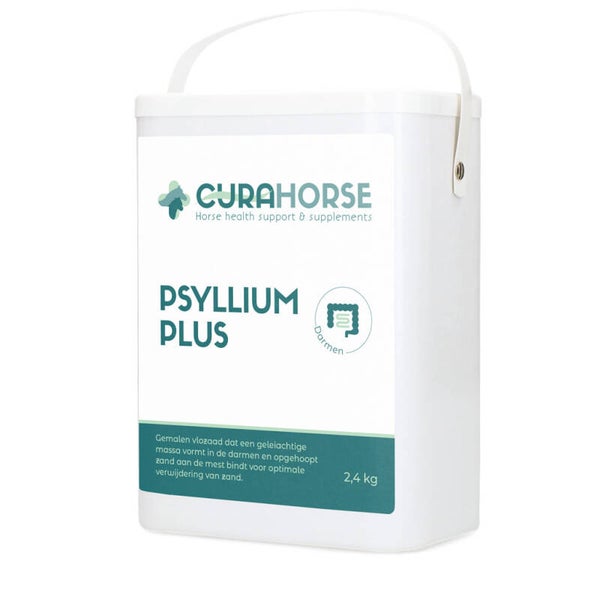 CuraHorse Psyllium Plus 2,4 kg Voor optimale verwijdering van zand en ter ondersteuning van de darmwerking.