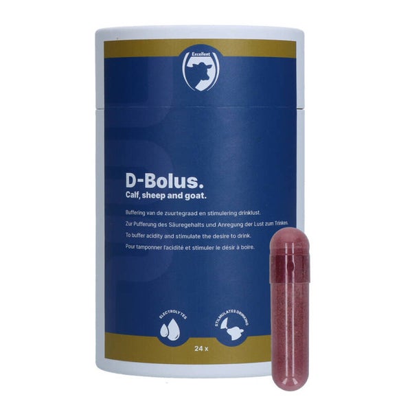 Excellent D-Bolus (Bicarbonaat) 24 stuks/De bolus die het kalf snel weer laat drinken.72 stuks