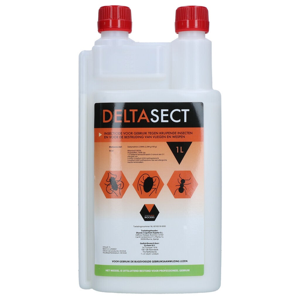 Deltasect  Deltasect is een insecticide ter bestrijding van kruipende insecten, vliegen en wespen.