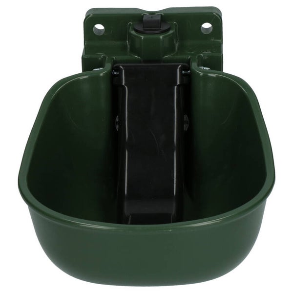 Drinkbak KS met lepel groen Duurzame kunststof drinkbak met lepel voor runderen en paarden. Met boven- en onderaansluiting voor wand- of buisaansluiting.