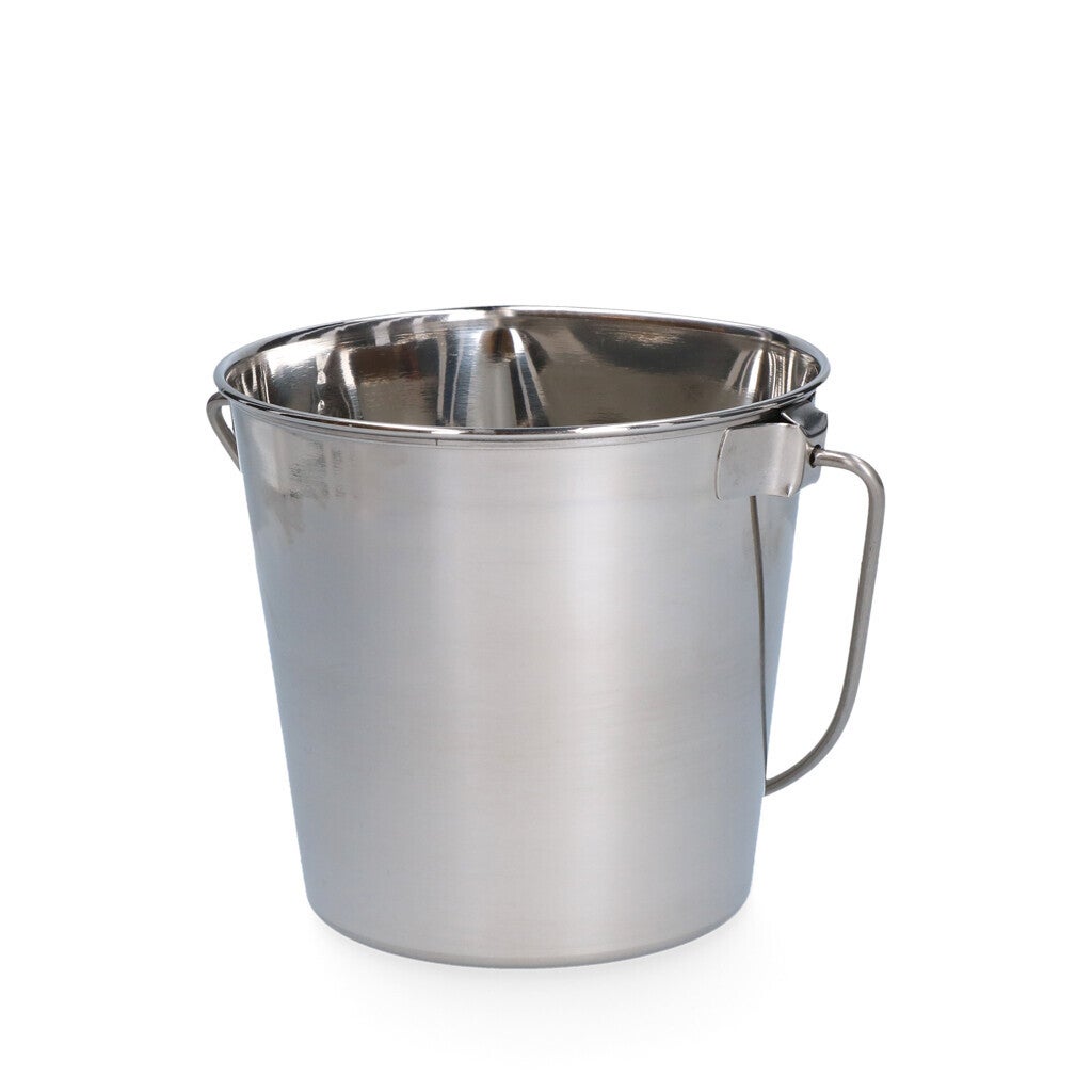 Emmer RVS met platte zijde 0,95 l