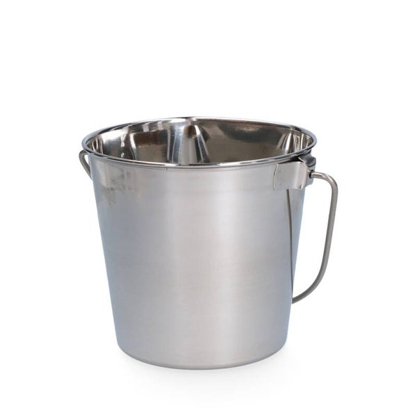 Emmer RVS met platte zijde 0,95 l