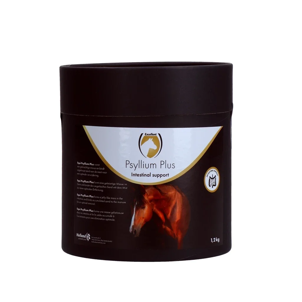 Excellent Horse Psyllium Plus 1,2 kg Voor optimale verwijdering van zand en ter ondersteuning van de darmwerking.