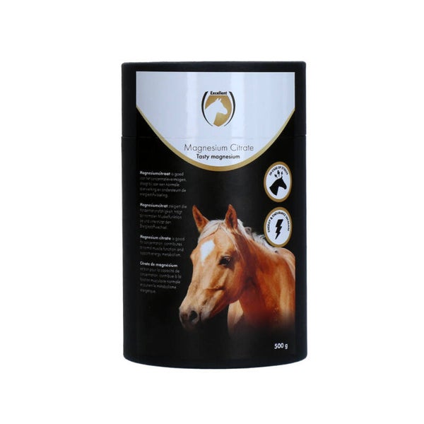Excellent Horse Magnesium Citrate 500 g Goed voor het concentratievermogen, draagt bij aan een normale spierwerking en ondersteunt de energiestofwisseling.