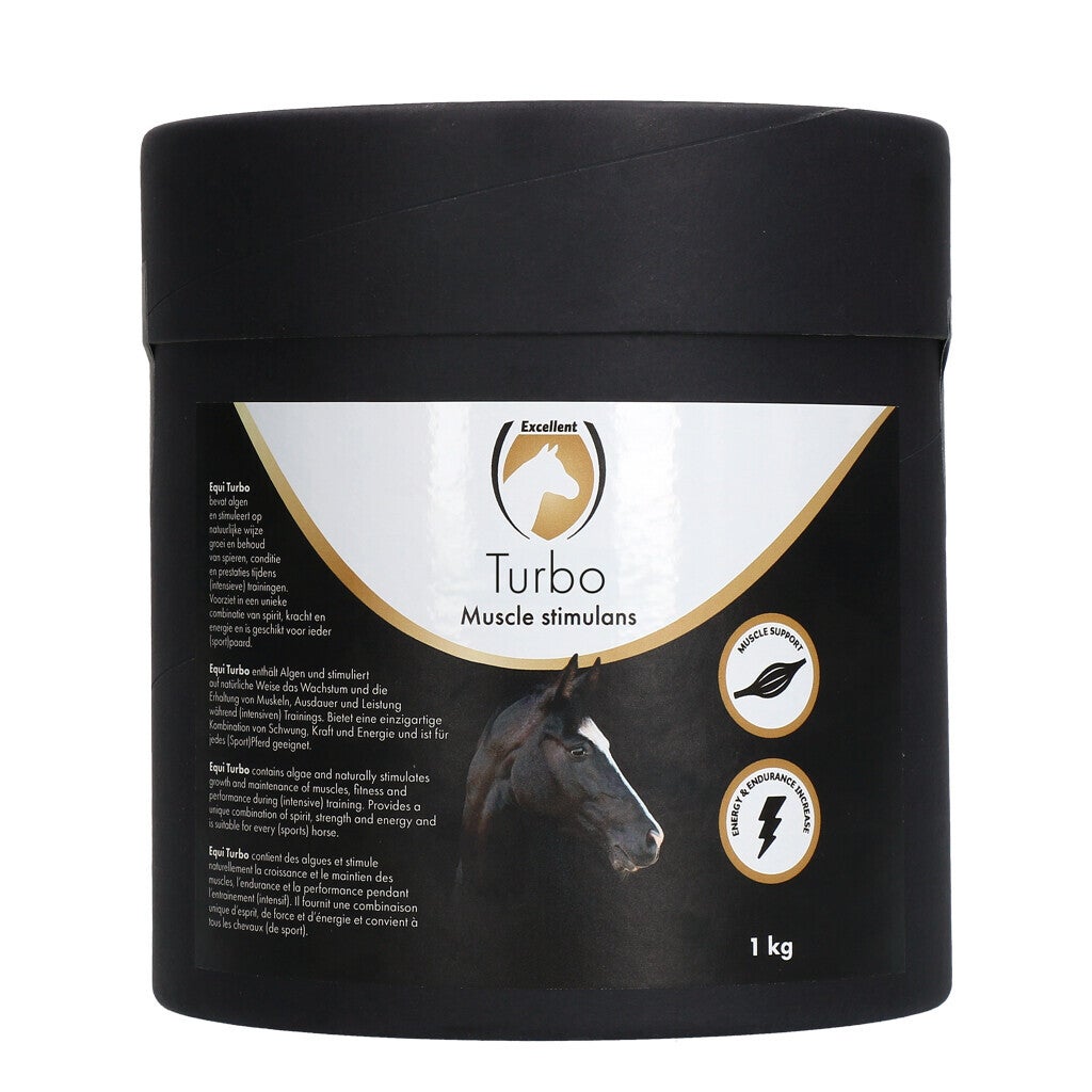 Excellent Horse Turbo 1 kg Stimuleert spiergroei op natuurlijke wijze, ondersteunt de spieropbouw en verhoogt de prestaties.
