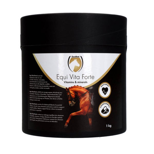 Excellent Horse Vita Forte 1 kg Ideaal ter ondersteuning van paarden waarvan verhoogde prestaties worden verwacht.