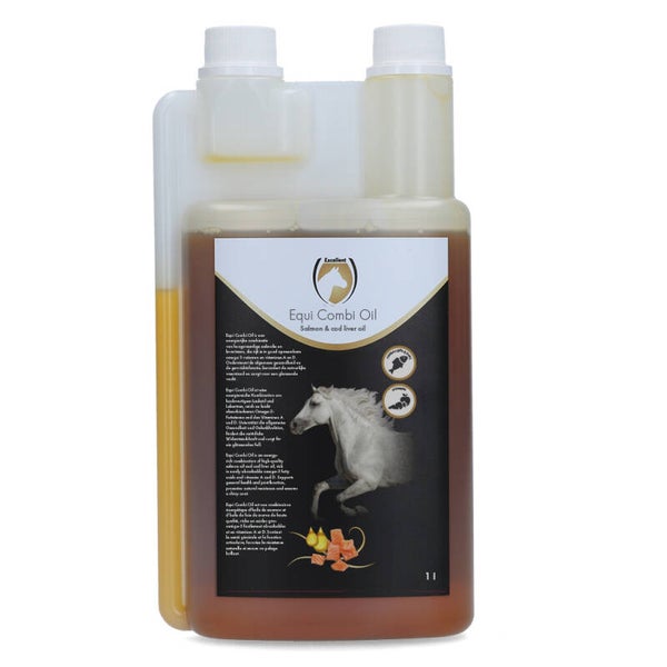 Excellent Horse Combi Oil 1 l 2,5 l en 5 l Excellent Horse Combi Oil is een voedermiddel voor paarden in vloeibare vorm. Het ondersteunt de algemene gezondheid en de gewrichtsfunctie, bevordert de natuurlijke weerstand en zorgt voor een glanzende vacht.