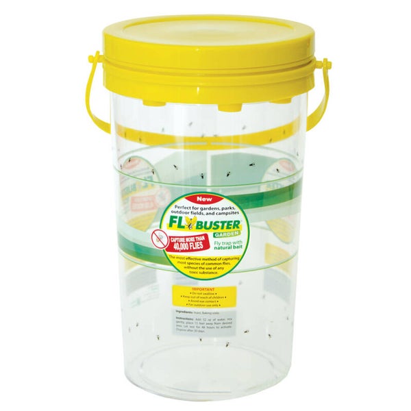 Flybuster Garden Trap De vliegenval bevat de zeer effectieve lokstof (100% biologisch)!