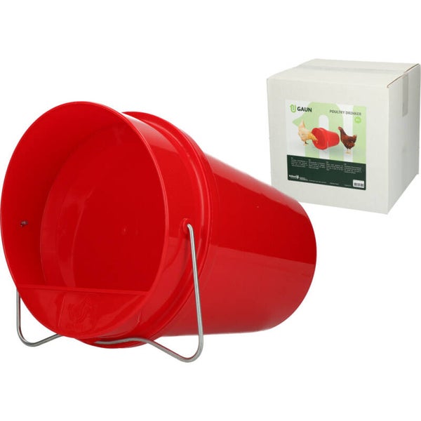 Gaun Pluimvee Drinkemmer Kunststof 6 l Rood of limoengroen