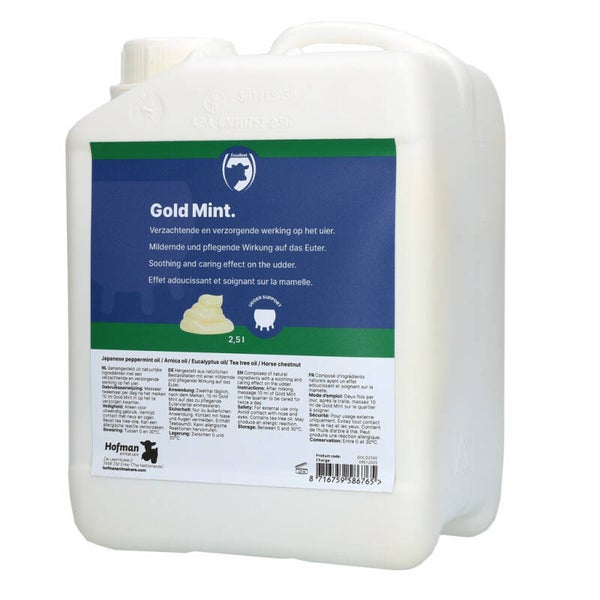 Excellent Gold Mint Grootverpakking incl. Dosator 2,5 l Goudkleurige mint met een verzachtende en verzorgende werking.