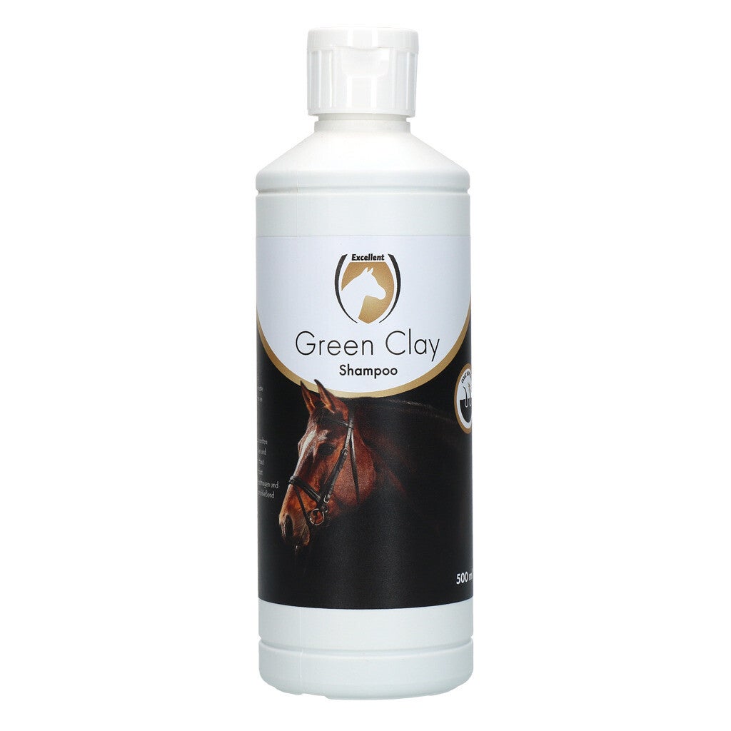 Excellent Horse Green Clay Shampoo 500 ml  Reinigt de huid en vacht op milde wijze.