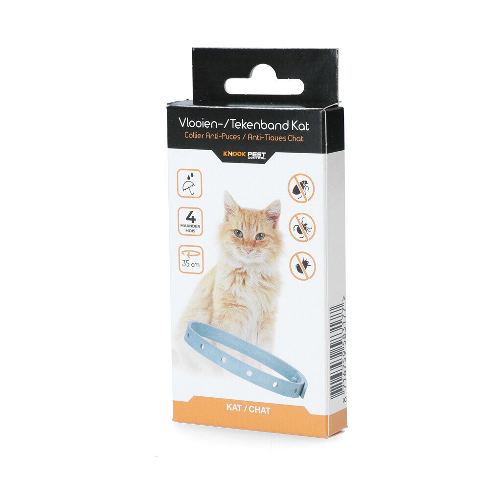 Knock Pest Vlooien/Tekenband Kat 33 cm NL/FR