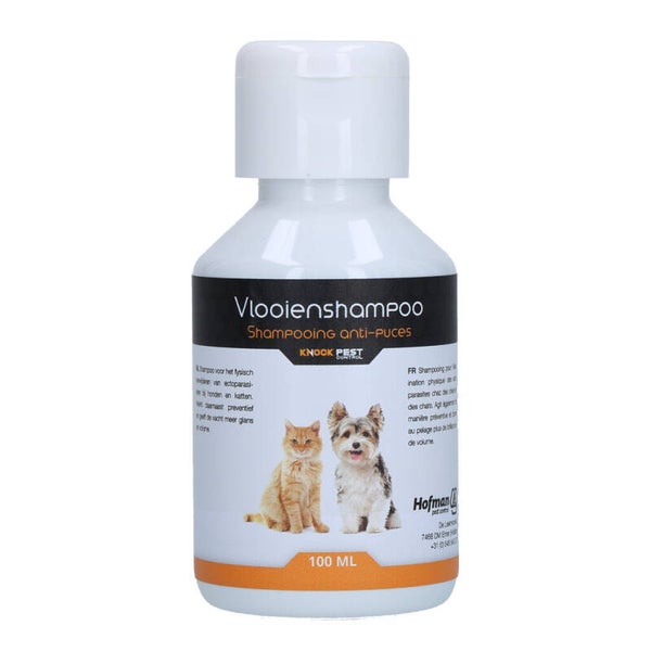 Knock Pest Vlooienshampoo 100 ml of 250 ml  100% gifvrije vlooienshampoo voor honden en katten.