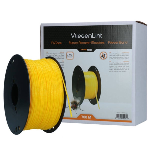 Knock Pest Vliegenlint Vervangingsrol 400 m Geel of 700 m geel