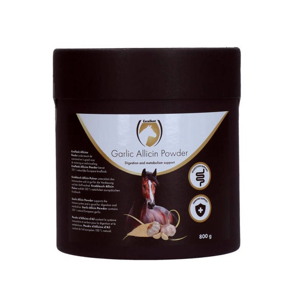 Excellent Horse Garlic Allicin Powder 800 g Poeder ter ondersteuning van de weerstand, vertering en stofwisseling.